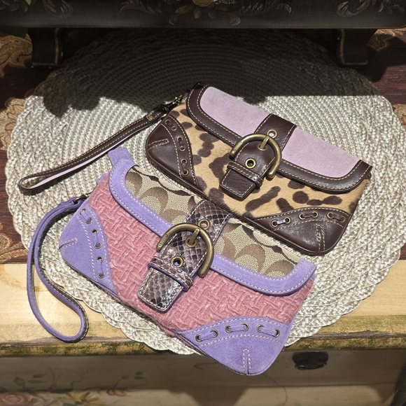 Coach Pink and Purple Women's Clutch - Picture 11 of 11